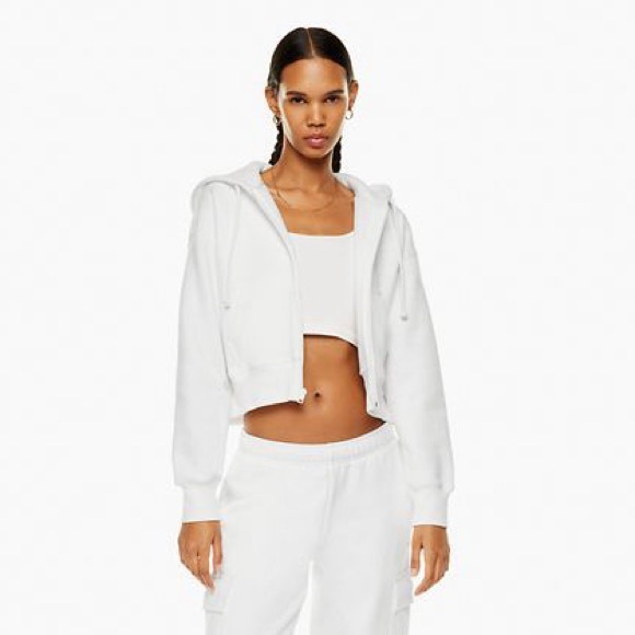 Aritzia Tna Boxy Crop Zip up Hoodie - Picture 5 of 5